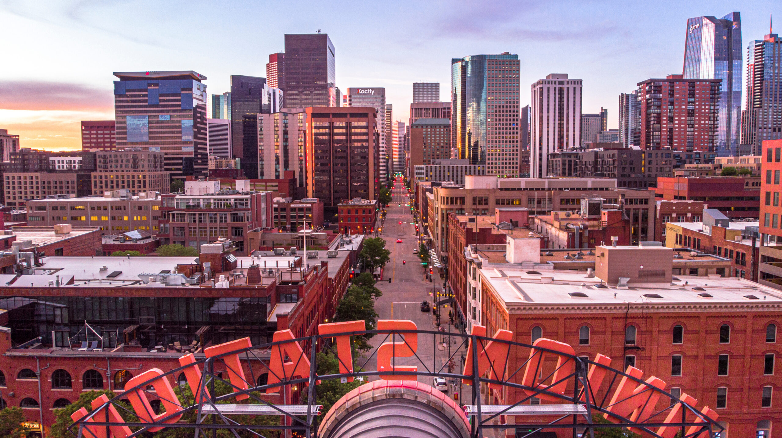 Union station and Denver skyline